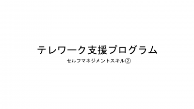 テレワークプログラム